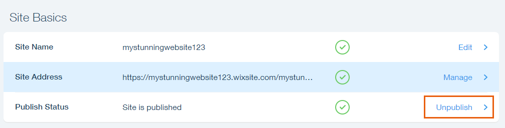 Unpublishing Your Site | Help Center | Wix.com
