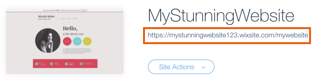 Your Site Address Url Help Center Wix Com