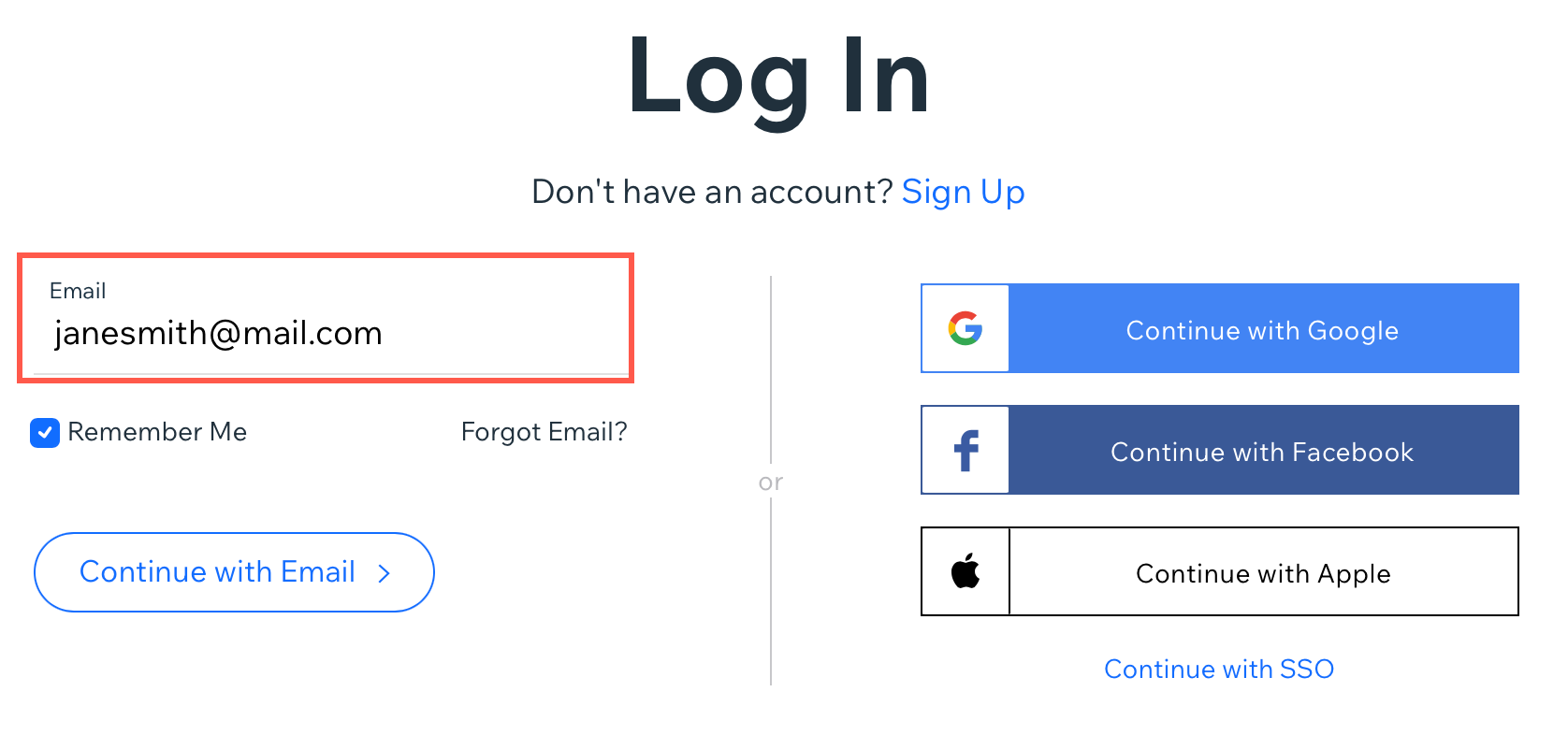 Log in