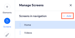 Ein Beispiel, das zeigt, wie du neue Screens zu deinem Navigationsmenü hinzufügst