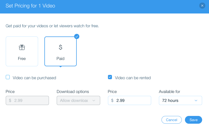 Watch paid online video