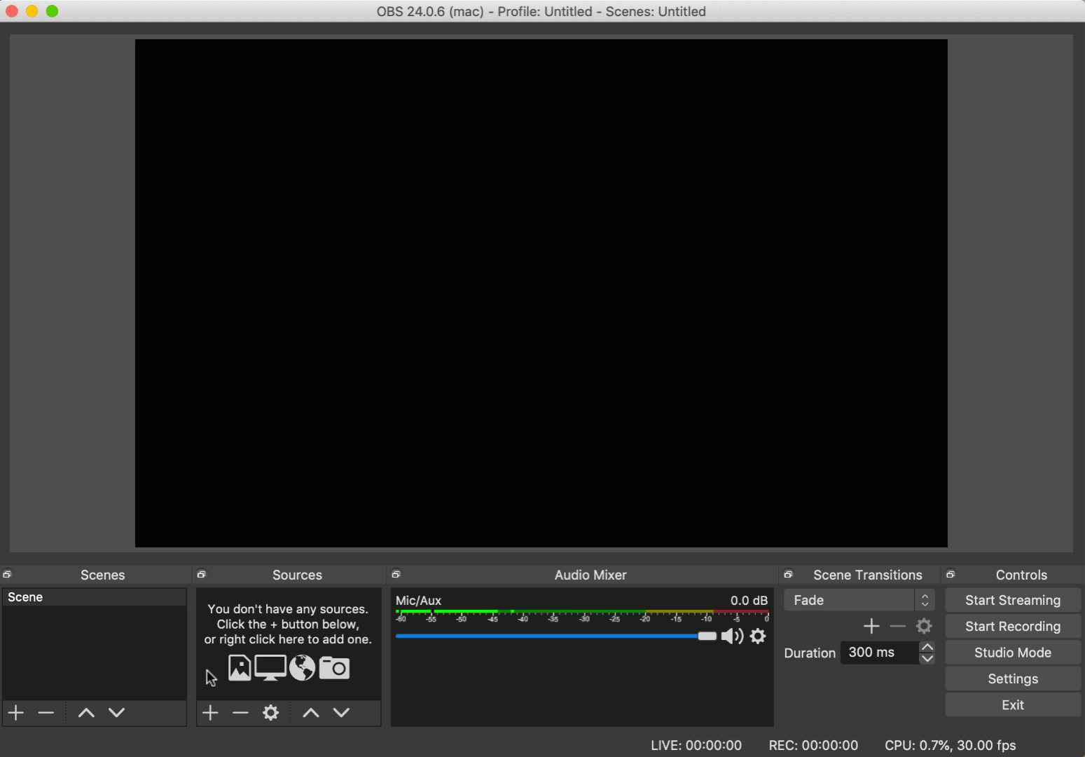 GIF de la connexion d'une source de caméra dans OBS.