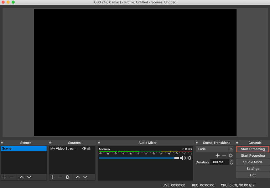 OBS Studio Encoder のスクリーンショット