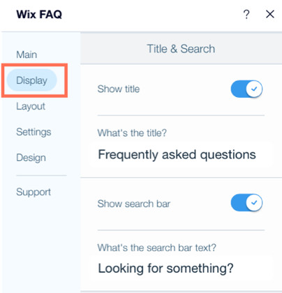 Adding and Setting Up the Wix FAQ App, Help Center