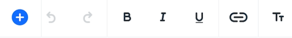 A screenshot showing part of the toolbar available in the Wix app post composer.