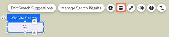 A screenshot showing the layout icon.
