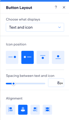 A screenshot showing the button layout settings.