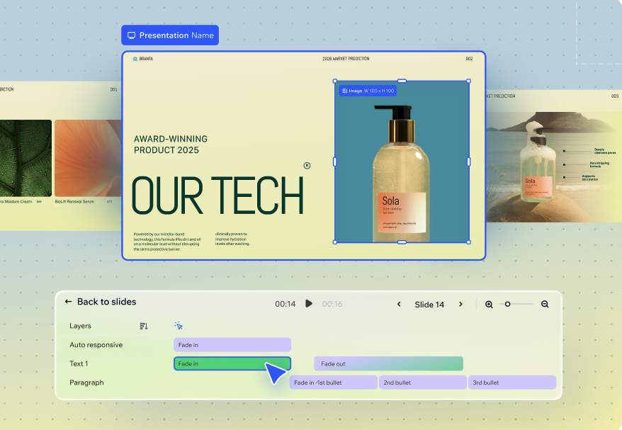 A marketing screenshot of Wix Slides.