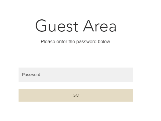 An example of a password protection window on a live Wix site that was built in the Editor.