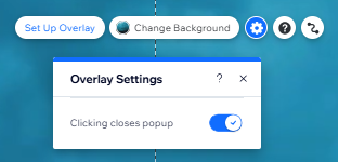 overlay settings panel wix editor