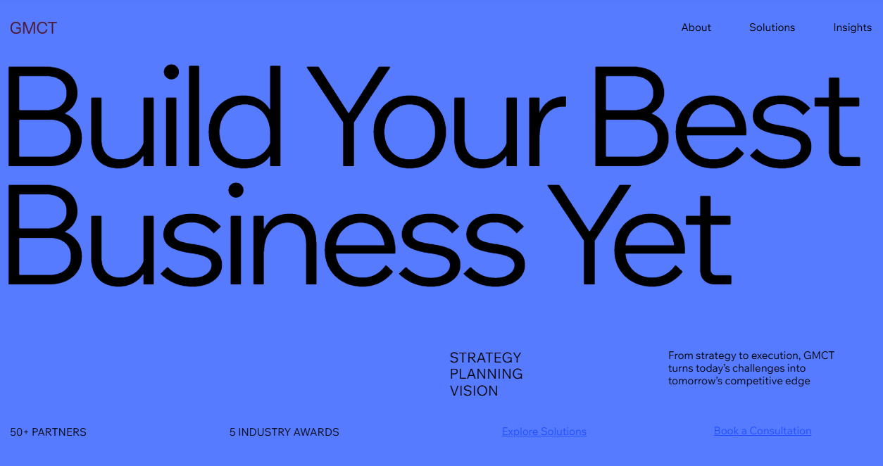 צילום מסך של טקסט בעמוד הנחיתה של אתר Wix Harmony.