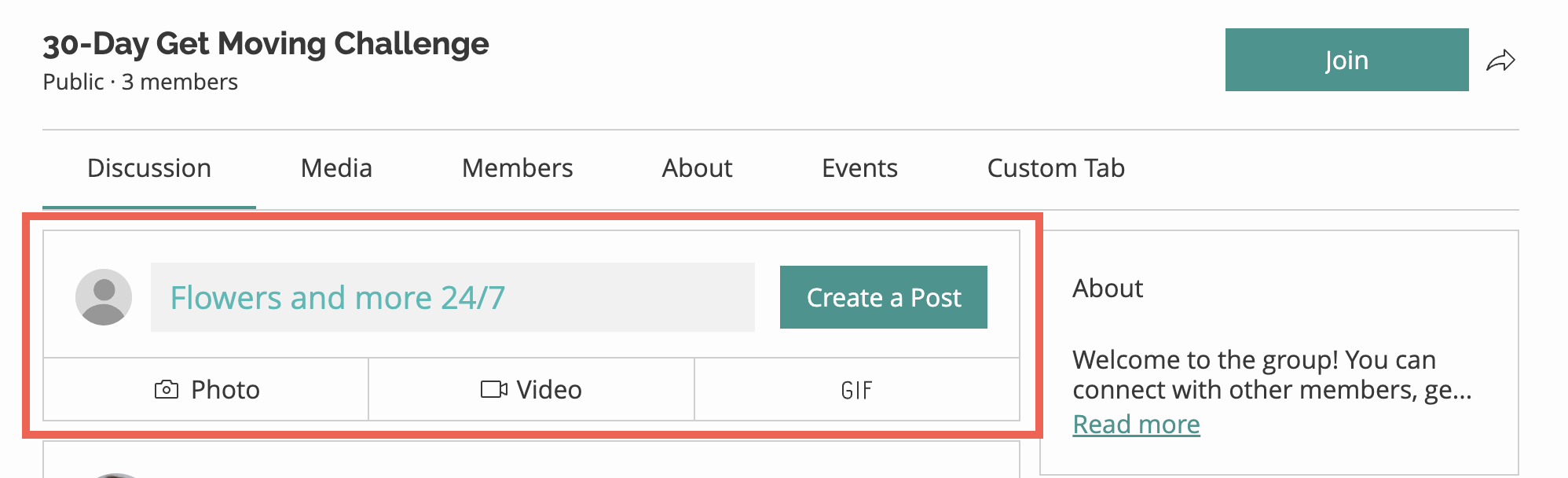 Create a post section