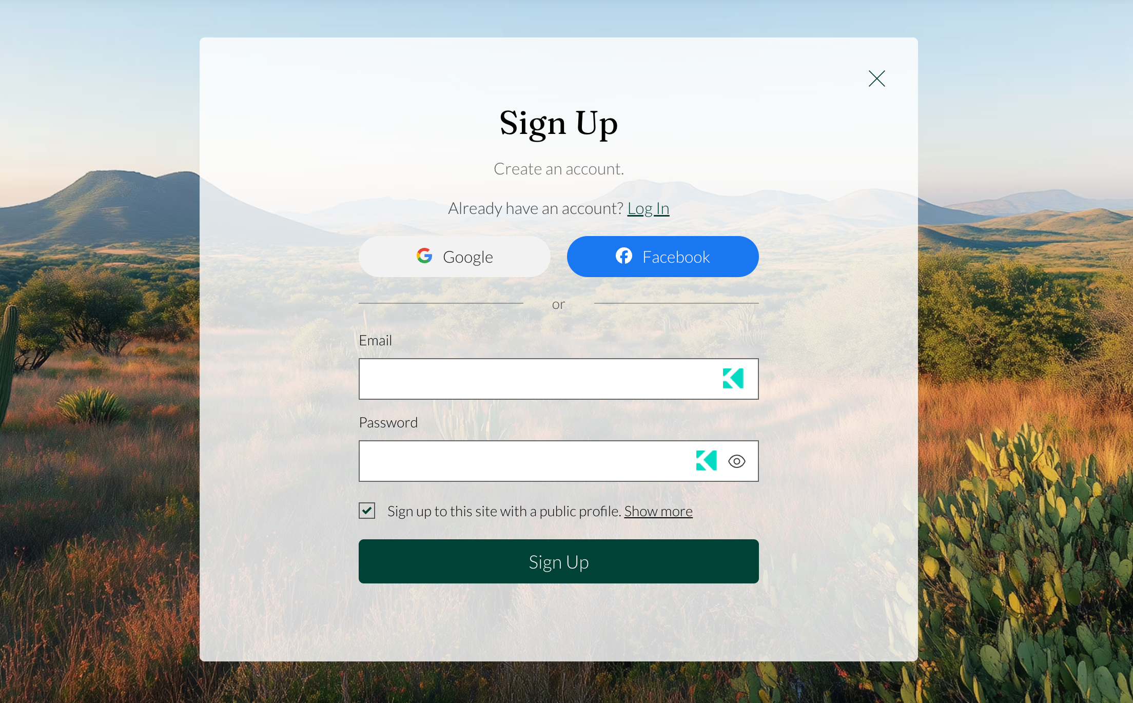 Captura de pantalla del Editor de Wix para el formulario de registro de miembros.