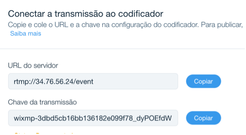 Criar uma transmissão do  ao vivo com um codificador