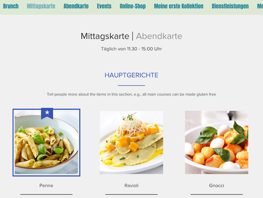 Verschiedene Speisekarten auf deiner Website anzeigen | Support Zentrum ...