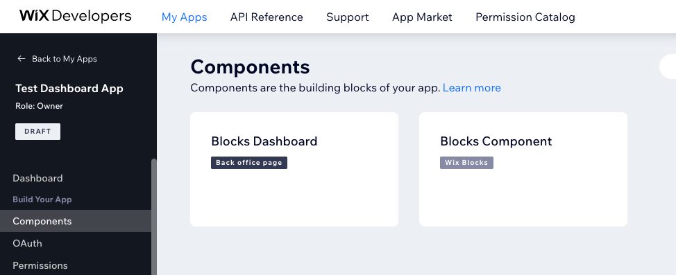 dev center components