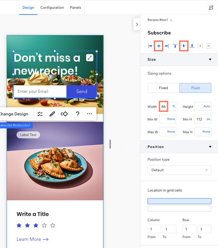 mobile preset layout changes