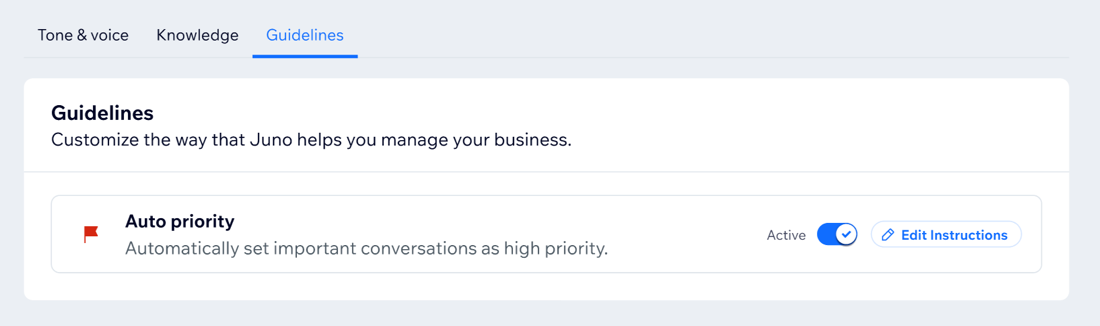 A screenshot of the Guidelines tab in the Front Desk Settings.