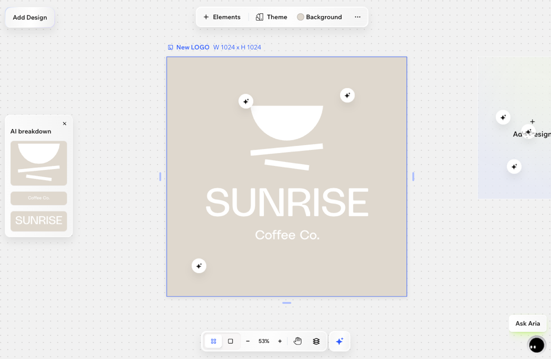 A screenshot of a logo in Wixel.