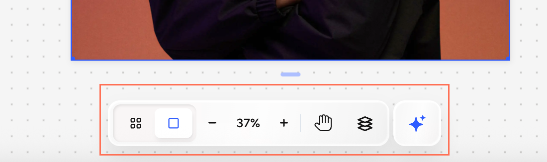 A screenshot of the bottom navigation panel highlighted in Wixel.