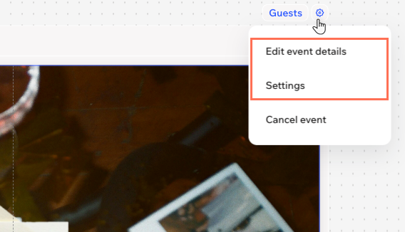 A screenshot of the invitation settings in Wixel.