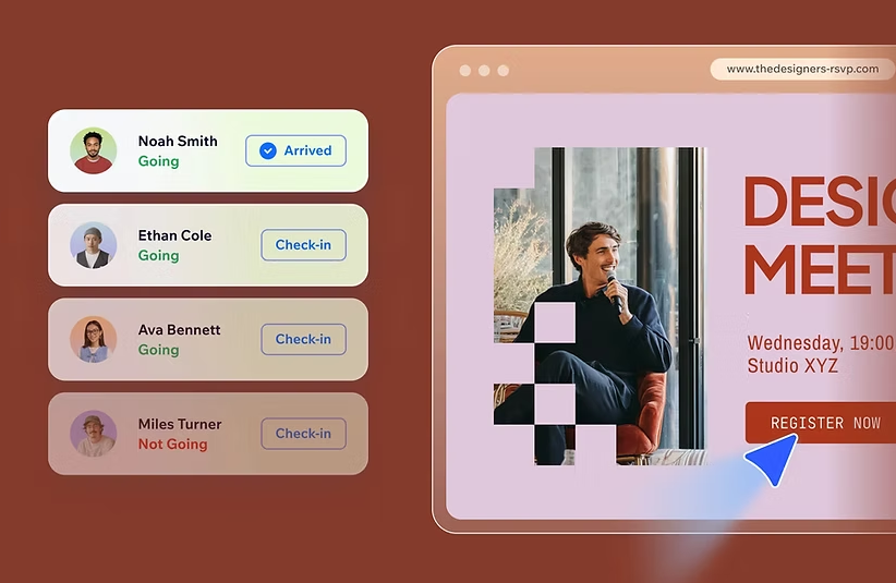 A marketing screenshot of an RSVP page.