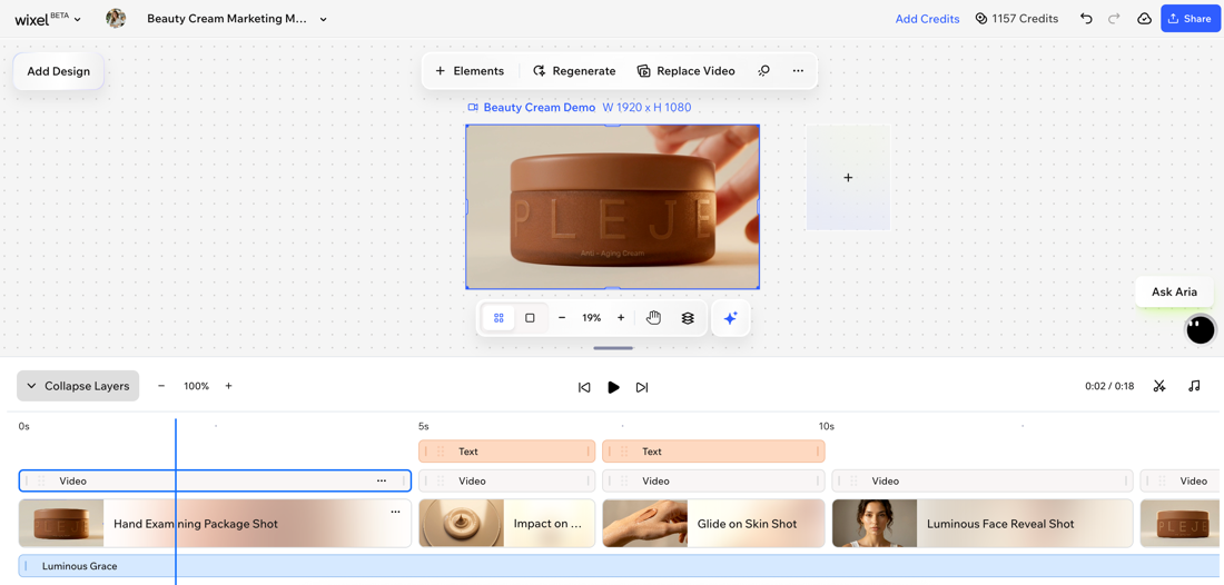 A screenshot of a video generated in Wixel.