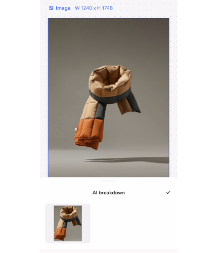 A screenshot of the AI breakdown panel in the Wixel app.