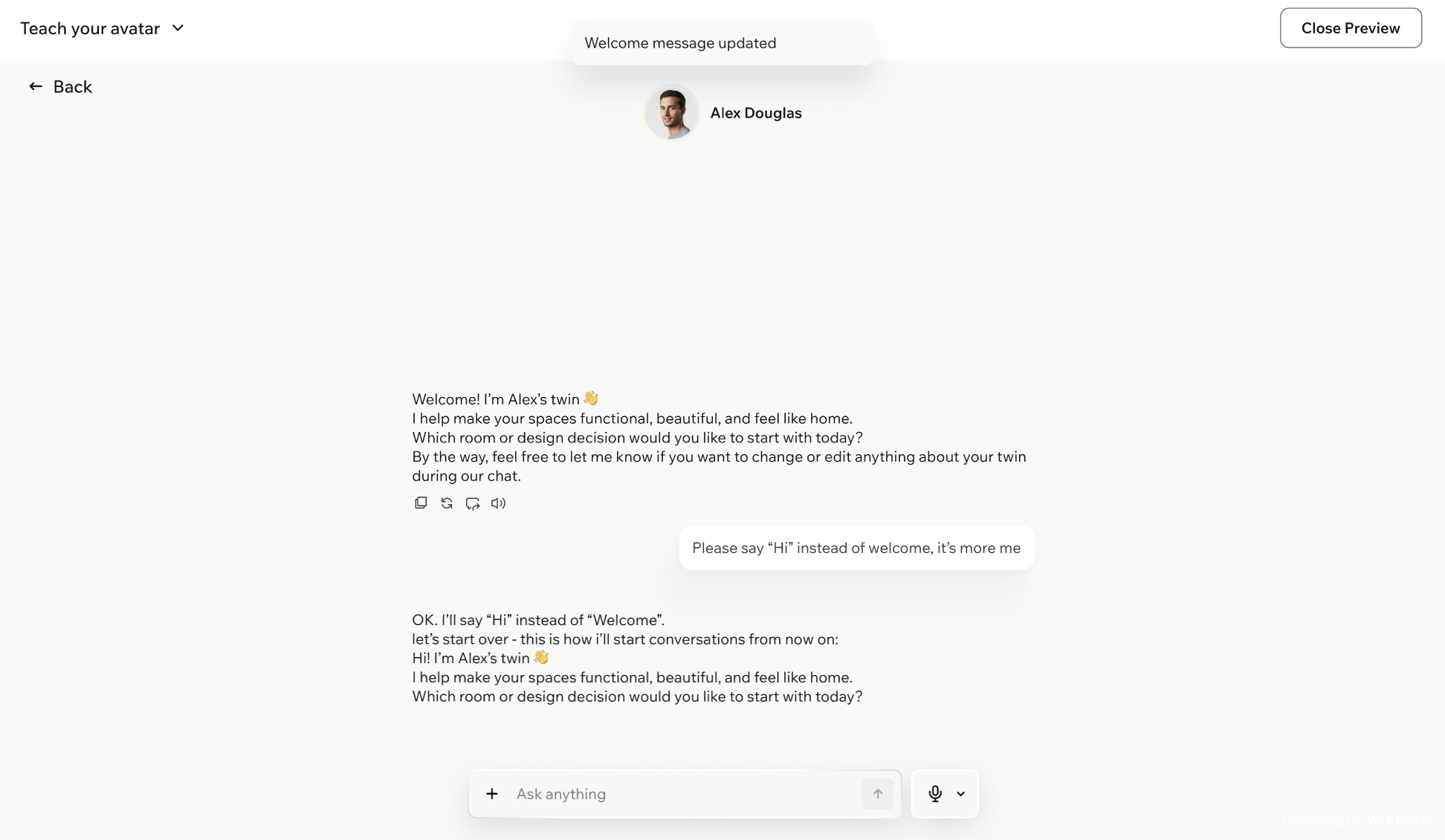 A screenshot of teaching the legend in Wix Legends.