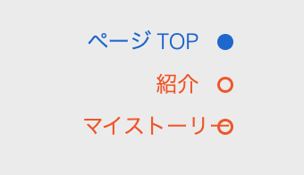 ライブサイトのアンカーメニューの拡大表示。