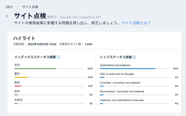 サイト点検ツールのスクリーンショット