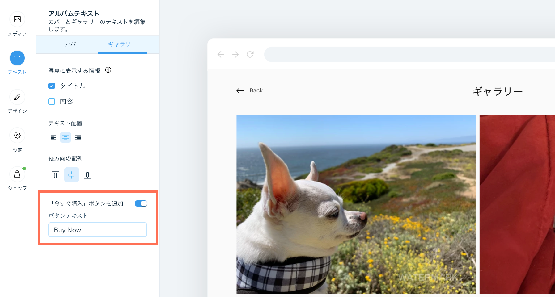 「今すぐ購入」ボタンが表示されたスクリーンショット。