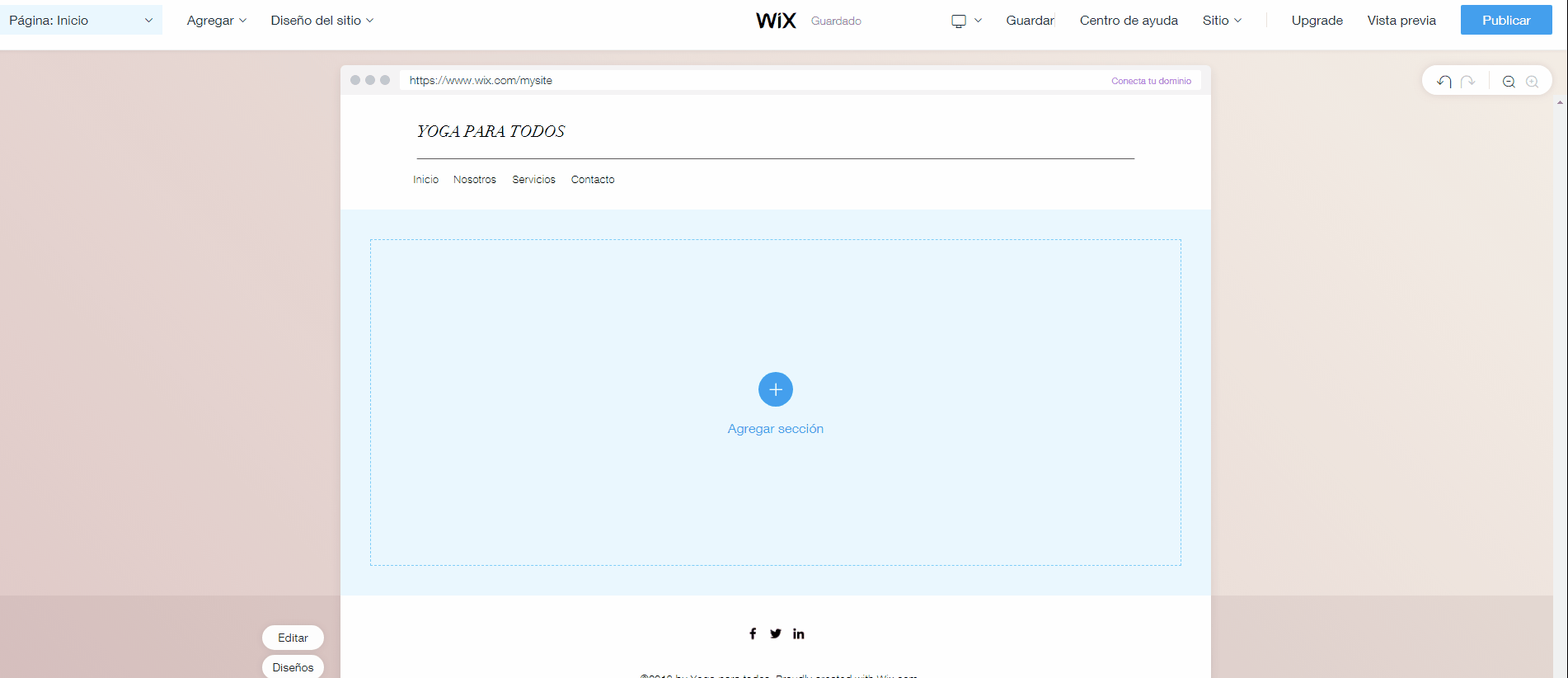 Adi Agregando Una Pagina En Blanco Centro De Ayuda Wix Com
