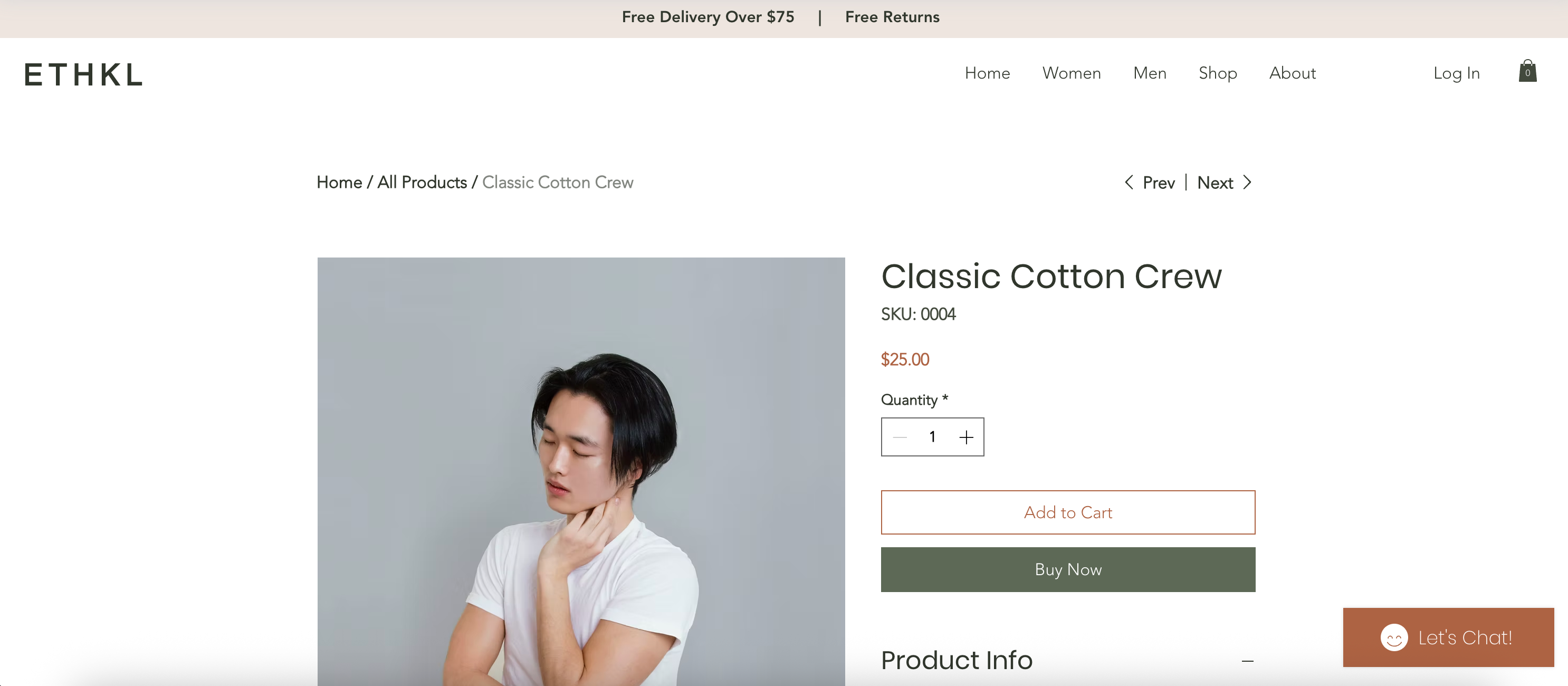 A screenshot of a Wix site template above the fold using a minimal design