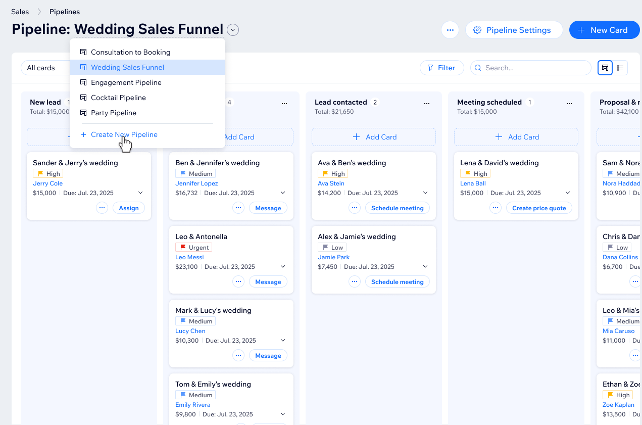 A screenshot of Wix Pipelines in a site dashboard