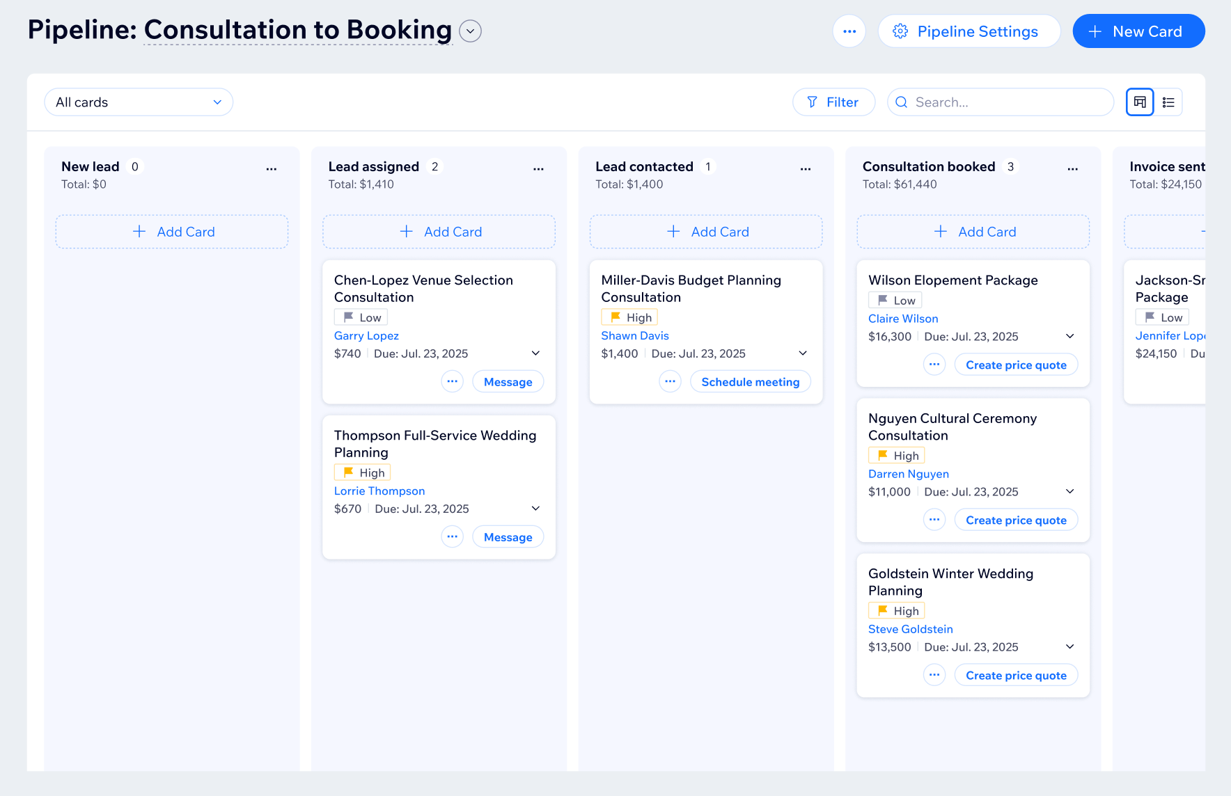 a screenshot from the Wix site dashboard on the Pipelines tab