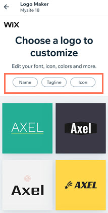 web application logos and names