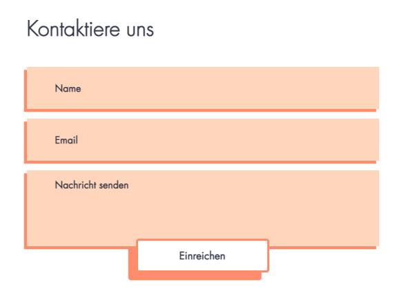 Screenshot eines übersetzten Formulars