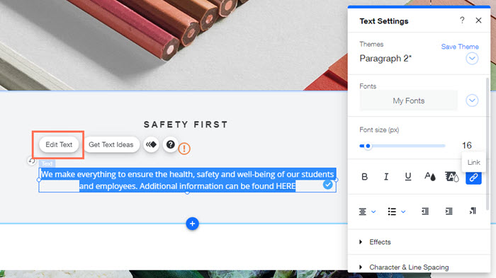 Wix Editor: Adding a Link to Text, Help Center