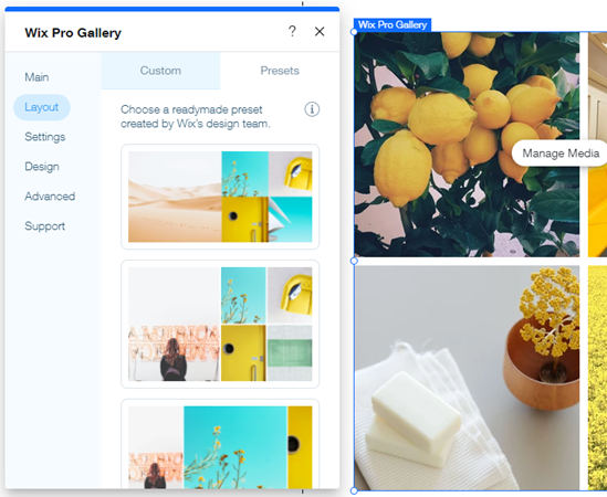 Wix Pro Gallery: Choosing A Wix Pro Gallery Layout (Custom Vs Presets