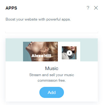 Spotify Player, Wix App Market