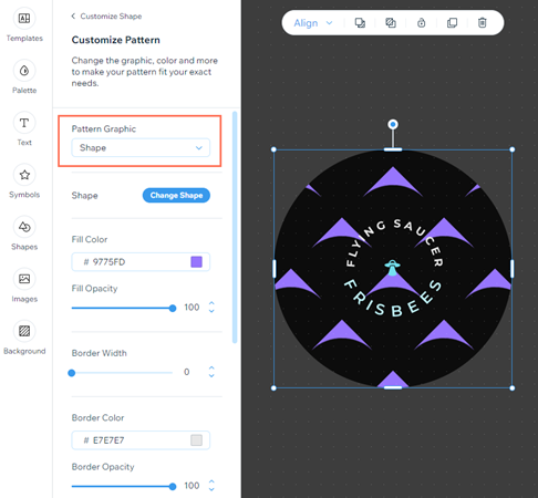 Wix Logo: Adding and Customizing Patterns in the Wix Logo Maker