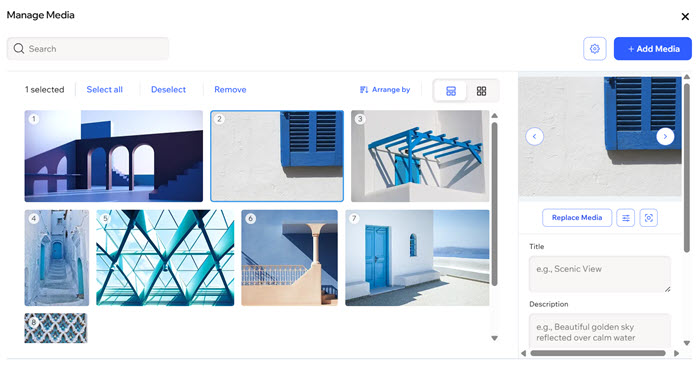 צילום מסך שמראה את האפשרות להוספת מדיה.