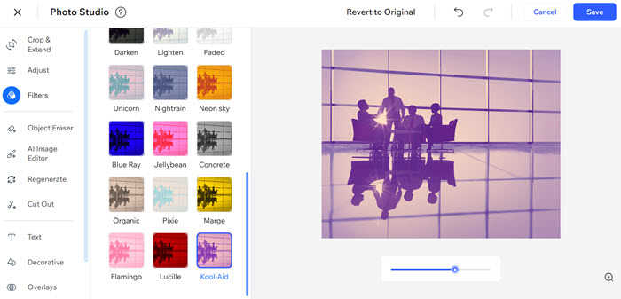A screenshot of the Photo Studio.