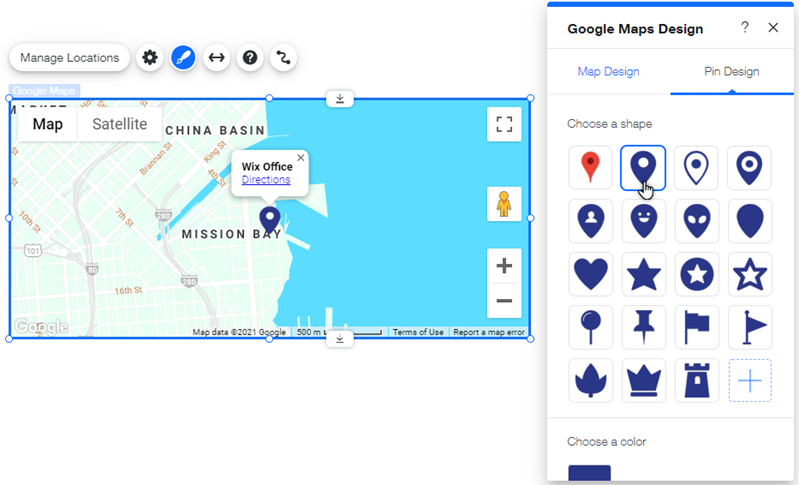 Wix Editor Changing The Design Of Google Maps Help Center Wix Com
