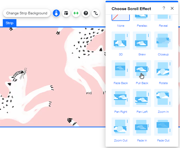 Wix Editor: Applying Background Scrolling Effects to Your Strip | Help  Center 