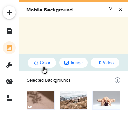 Wix Editor: Changing the Page Background on Your Mobile Site | Help Center  