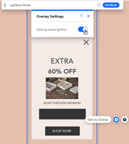 Wix Editor: Showing and Customizing Lightboxes on Your Mobile Site, Help  Center