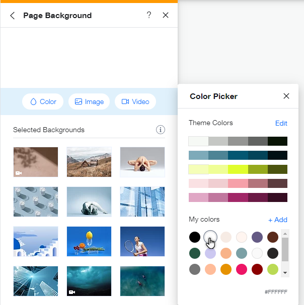 Wix Editor: Changing Your Page Background Color | Help Center 