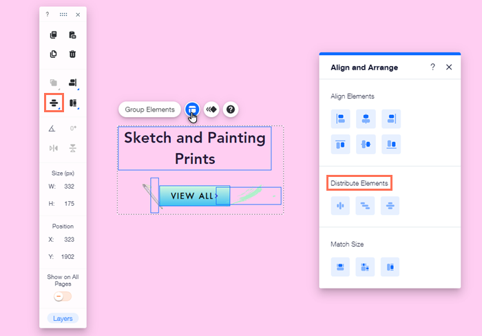 Aligning layers · Sketch